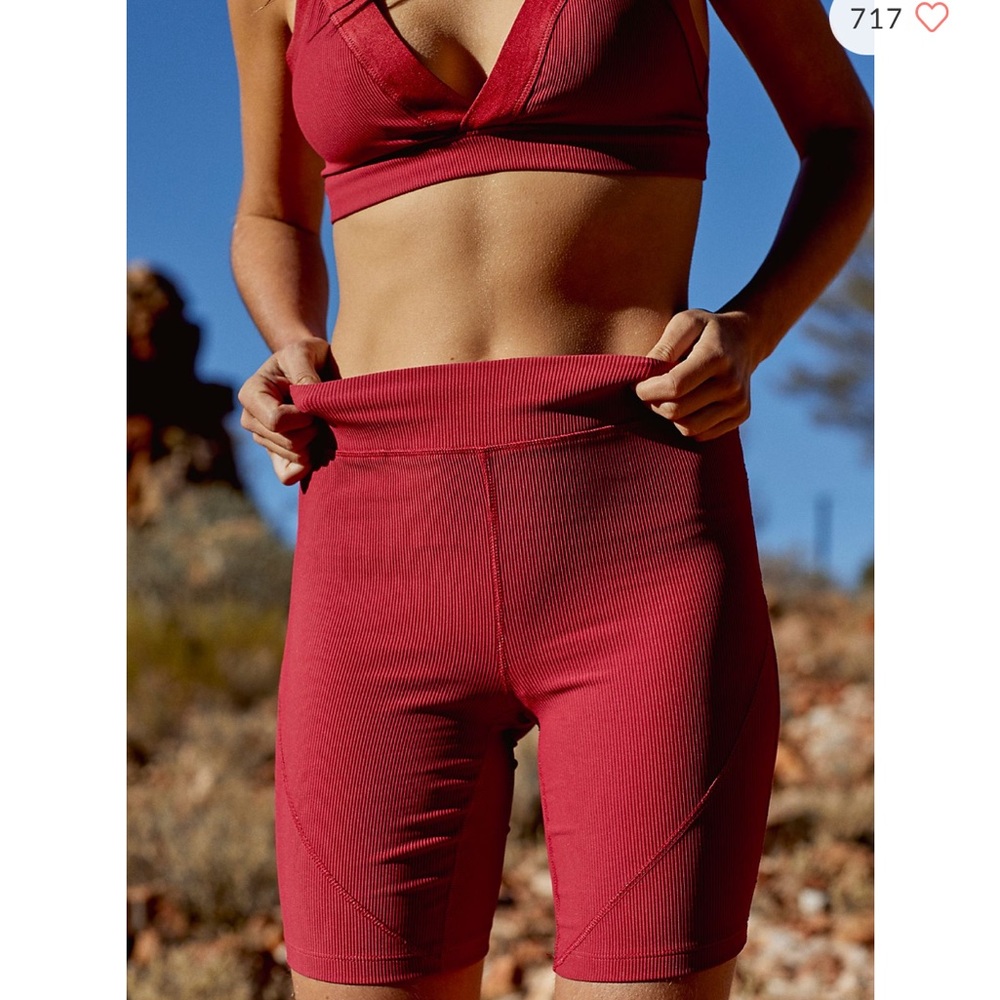 Free people bike short and sport bra